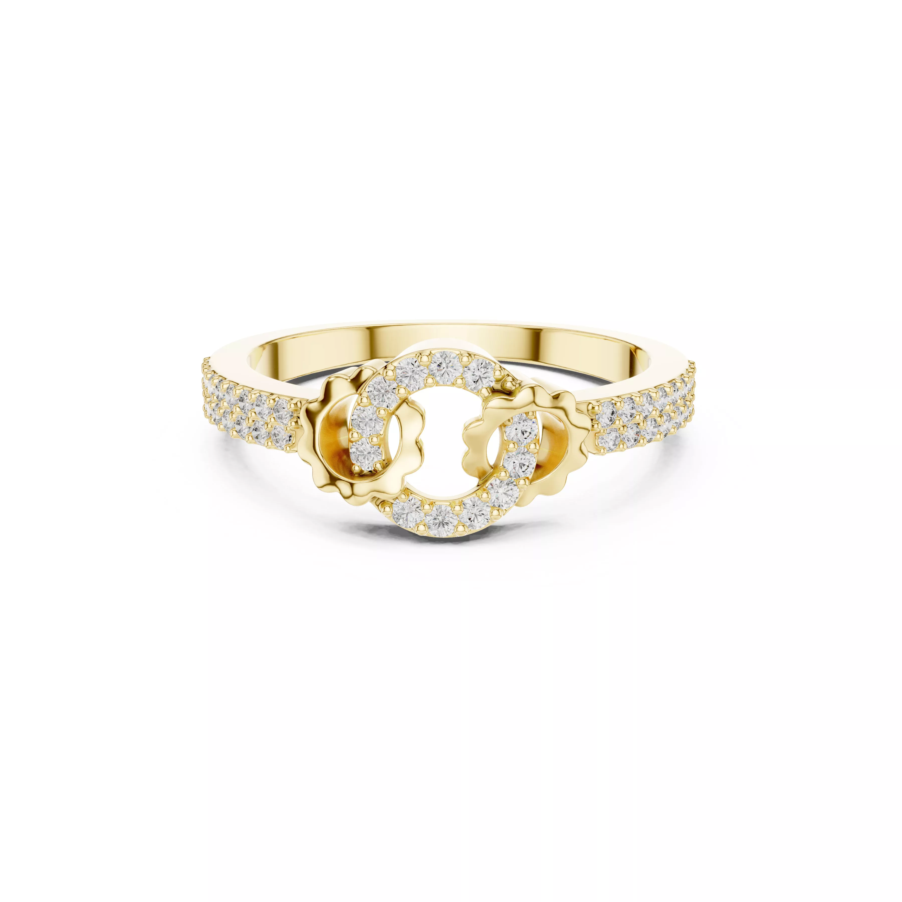 Premium Custom Fine Jewelry Diamond Ring Gold Band STL 3DM 01 89 3D print model