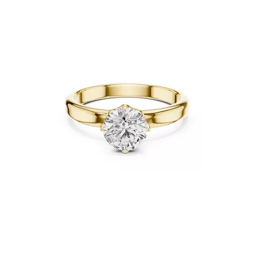 Premium Custom Fine Jewelry Diamond Ring Gold Band STL 3DM 0007