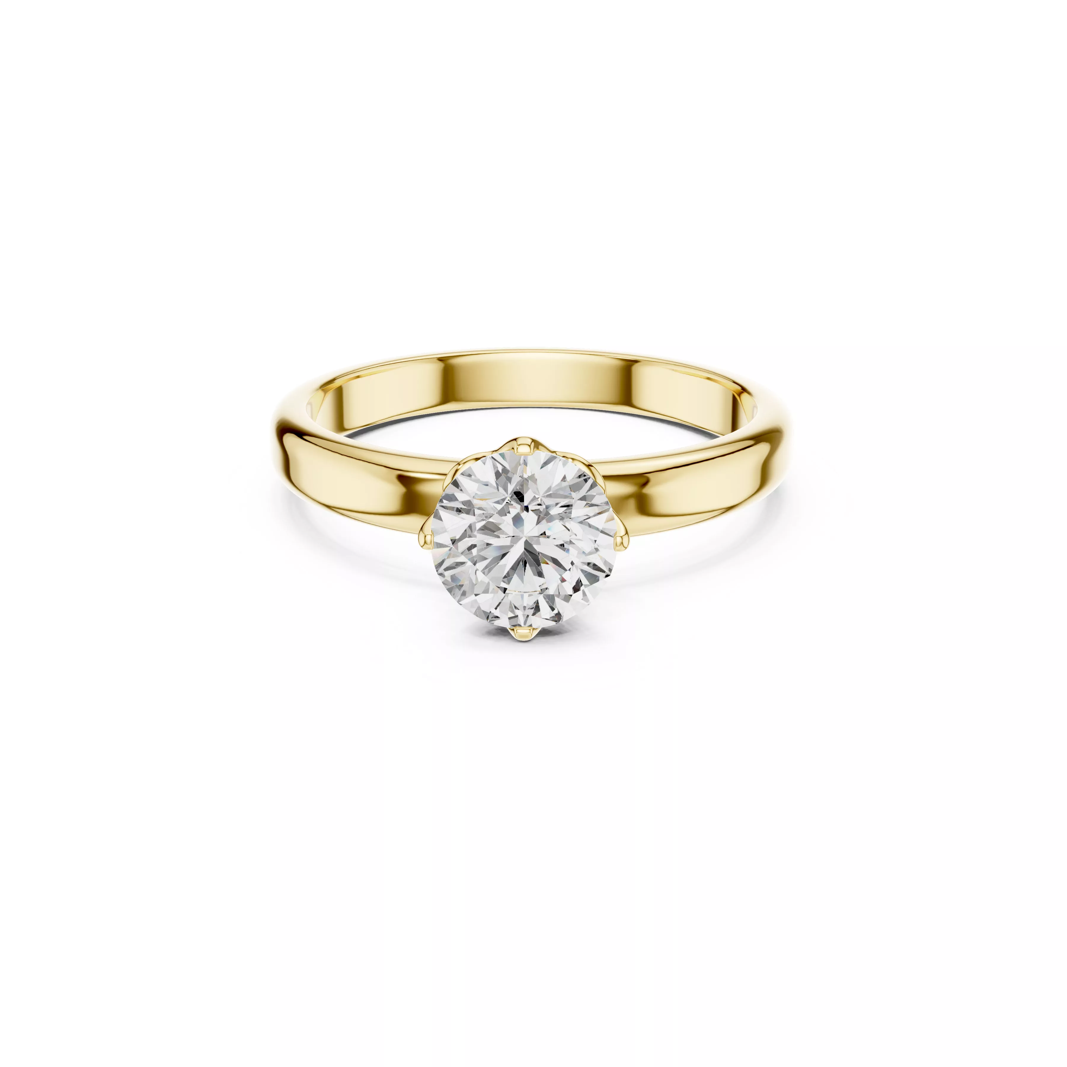 Premium Custom Fine Jewelry Diamond Ring Gold Band STL 3DM 0007 3D print model