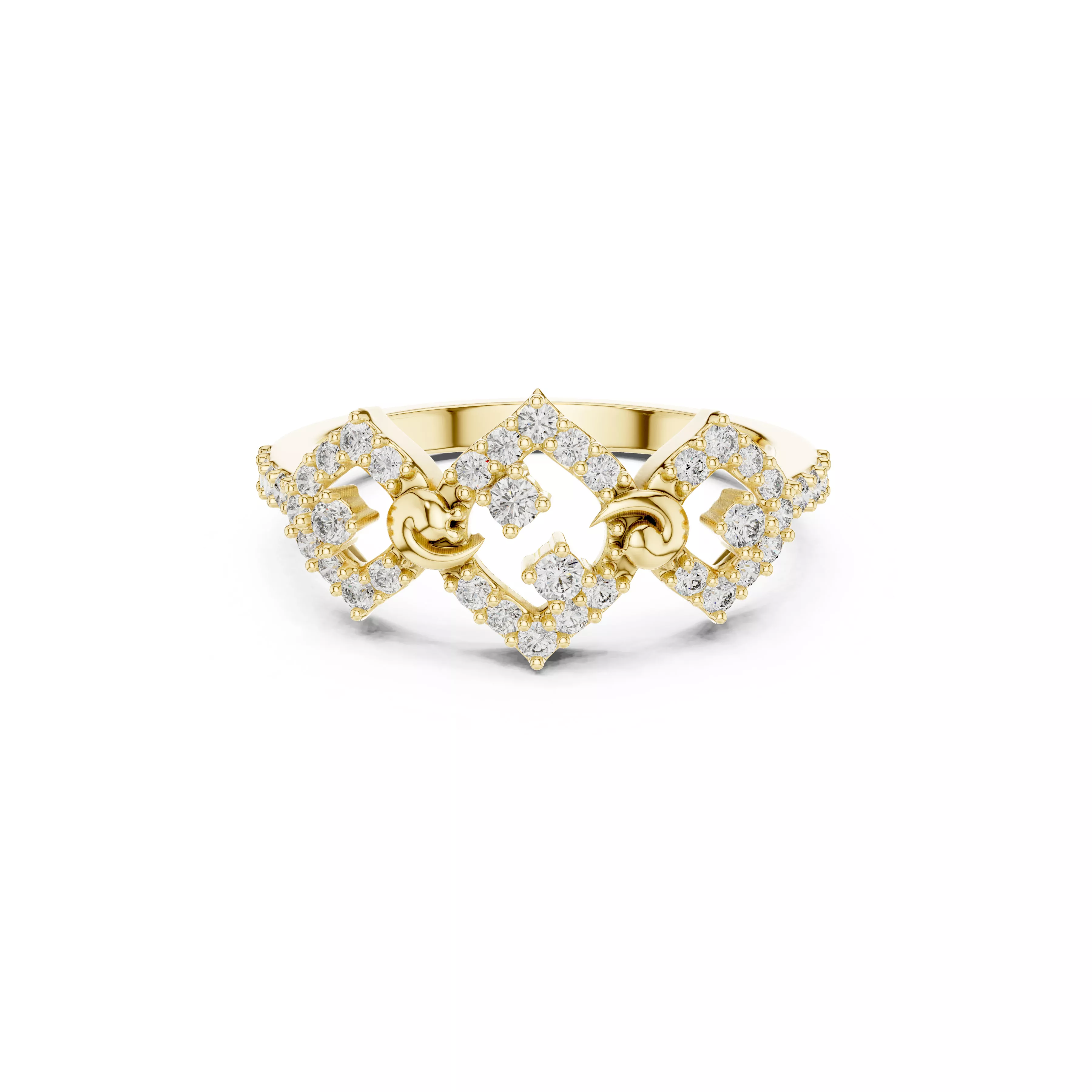 Premium Custom Fine Jewelry Diamond Ring Gold Band STL 3DM 01 88 3D print model