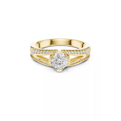 Premium Custom Fine Jewelry Diamond Ring Gold Band STL 3DM 0305