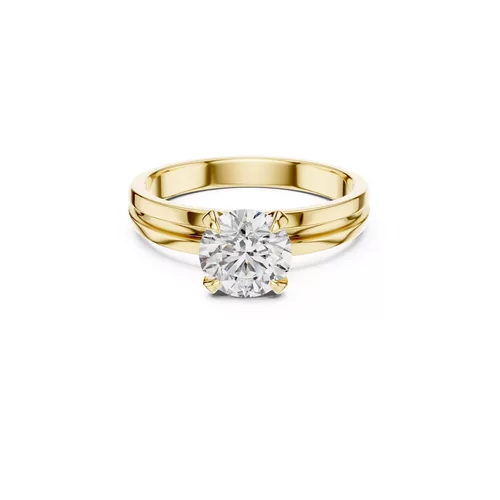 Premium Custom Fine Jewelry Diamond Ring Gold Band STL 3DM 0005