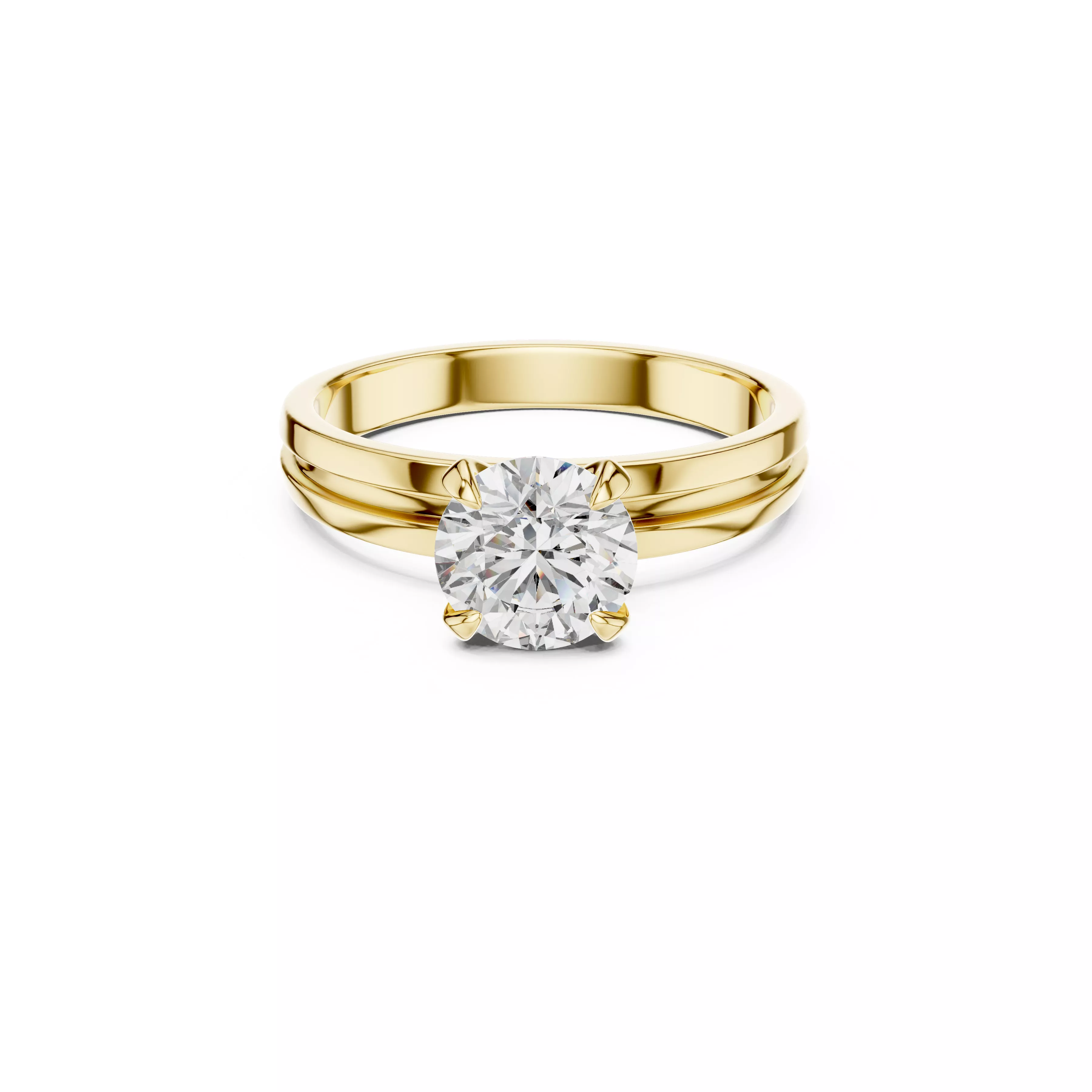 Premium Custom Fine Jewelry Diamond Ring Gold Band STL 3DM 0005 3D print model