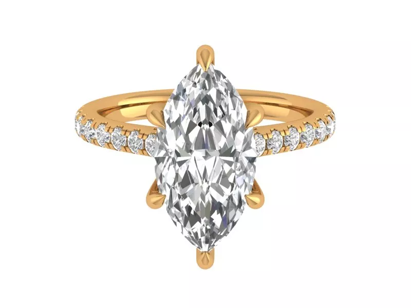 Marquise Engagement Ring 3D print model