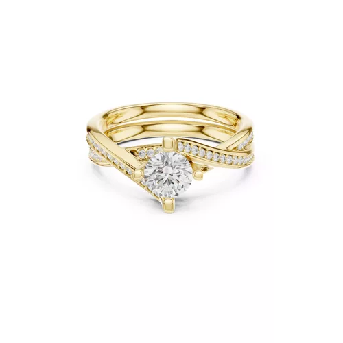 Premium Custom Fine Jewelry Diamond Ring Gold Band STL 3DM 0299