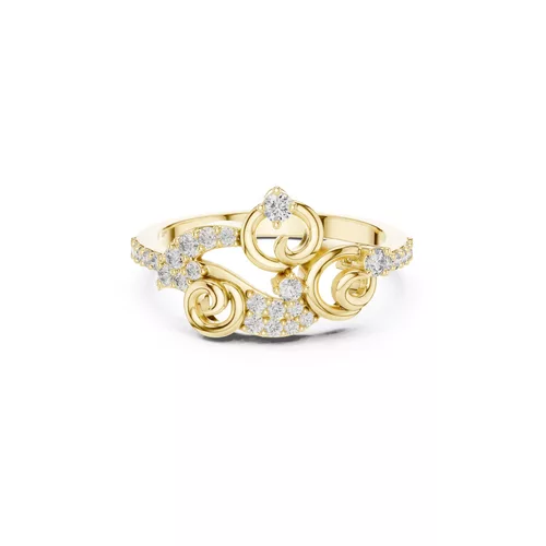 Premium Custom Fine Jewelry Diamond Ring Gold Band STL 3DM 01 76