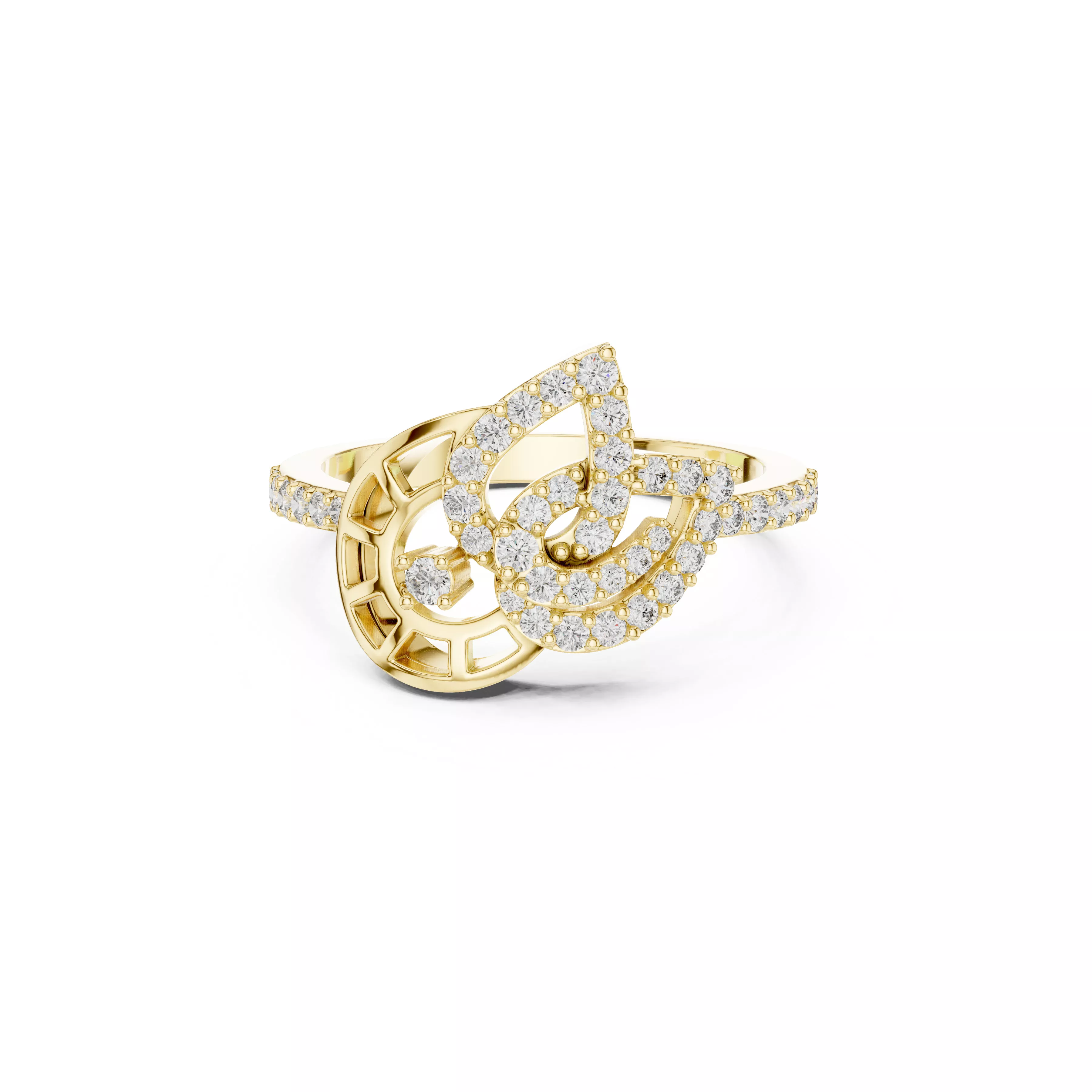 Premium Custom Fine Jewelry Diamond Ring Gold Band STL 3DM 01 74 3D print model