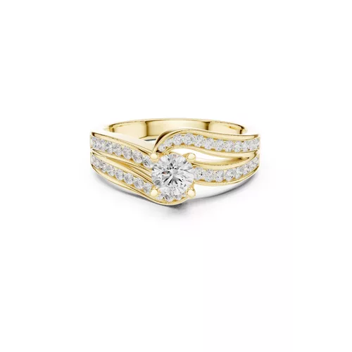 Premium Custom Fine Jewelry Diamond Ring Gold Band STL 3DM 0292