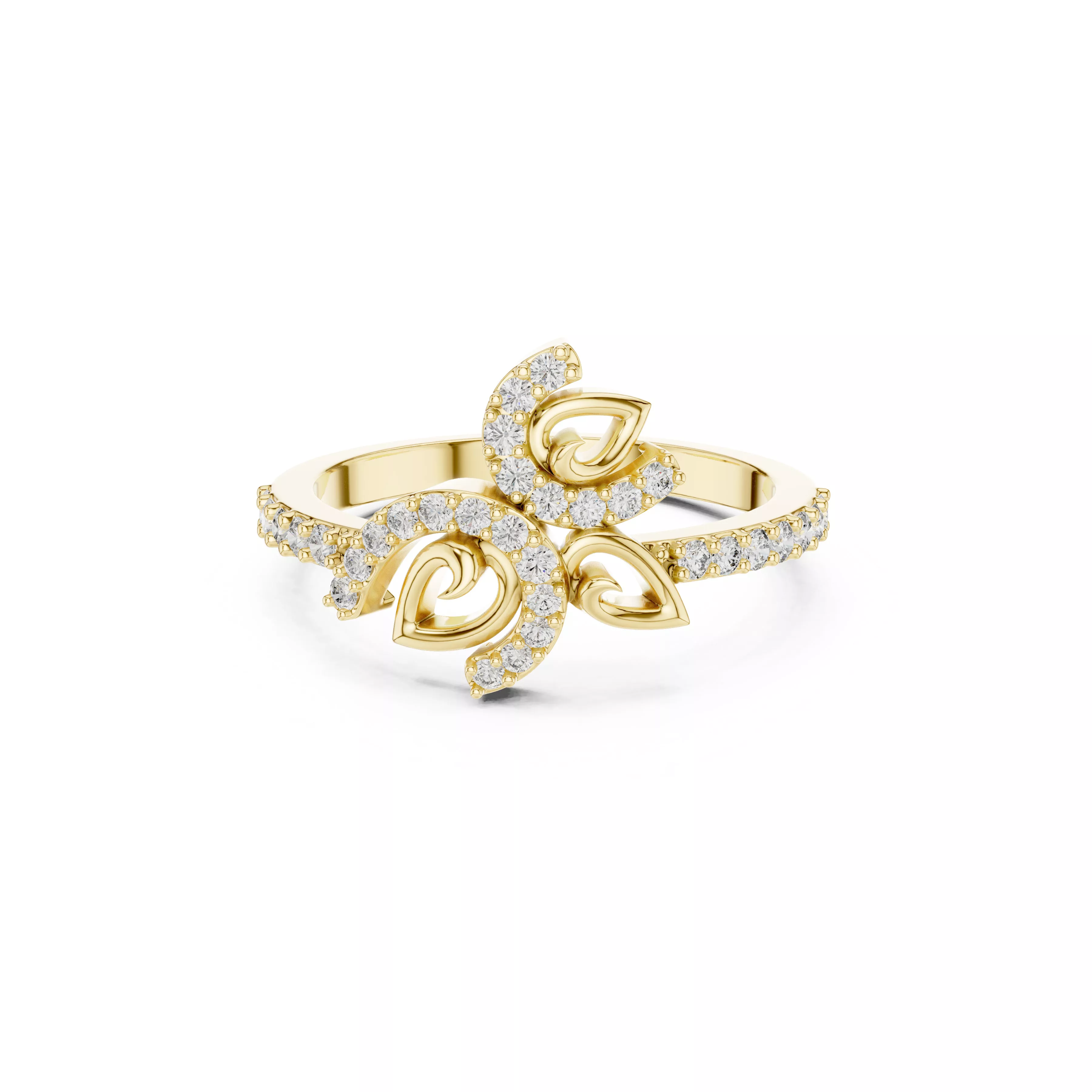 Premium Custom Fine Jewelry Diamond Ring Gold Band STL 3DM 01 71 3D print model