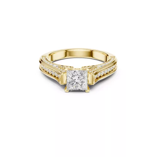 Premium Custom Fine Jewelry Diamond Ring Gold Band STL 3DM 0281