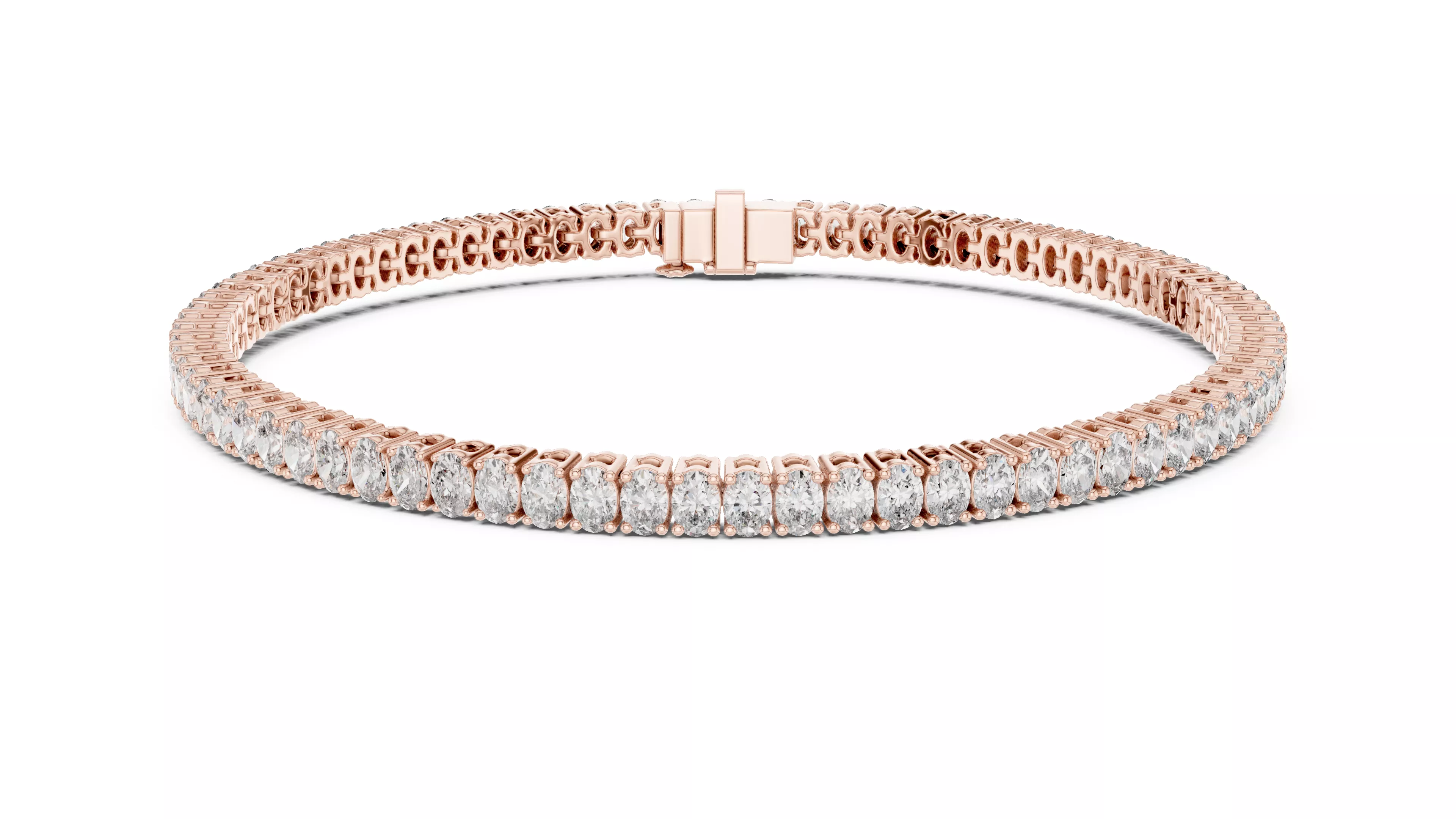 Round Brilliant Diamond Tennis Bracelet 3D print model