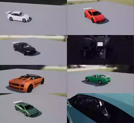 Advanced Race Car Pack 1  Low-poly 3D model