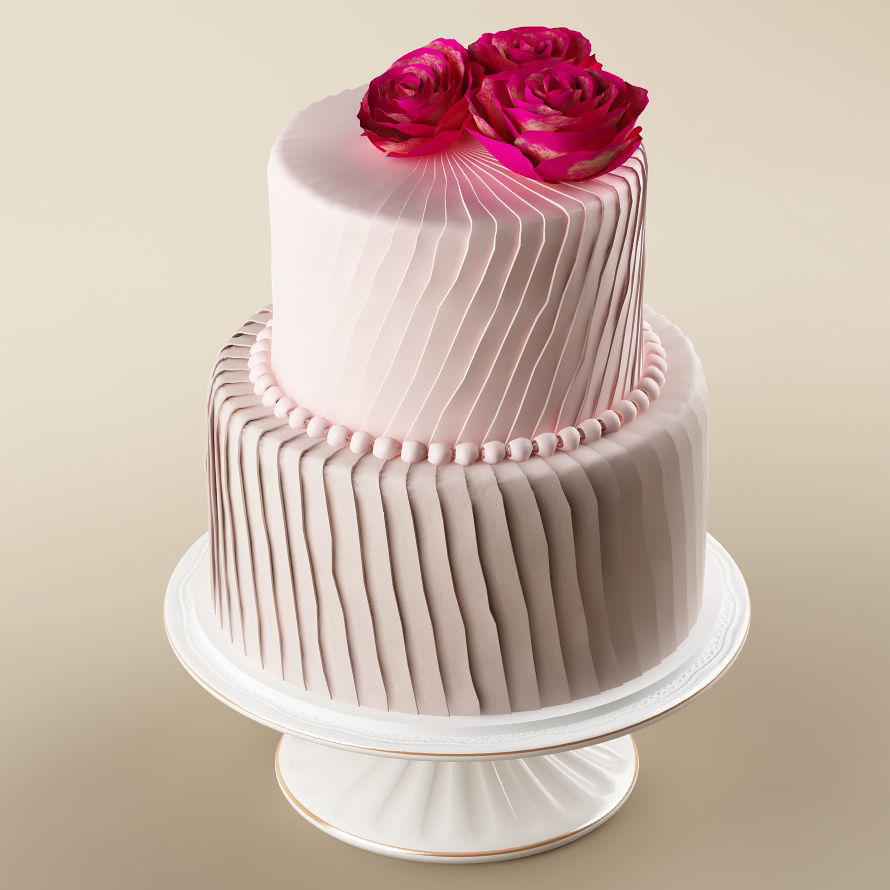 Cake 23 with roses 3D model_1