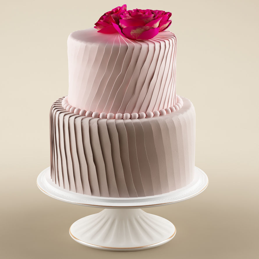 Cake 23 with roses 3D model_2