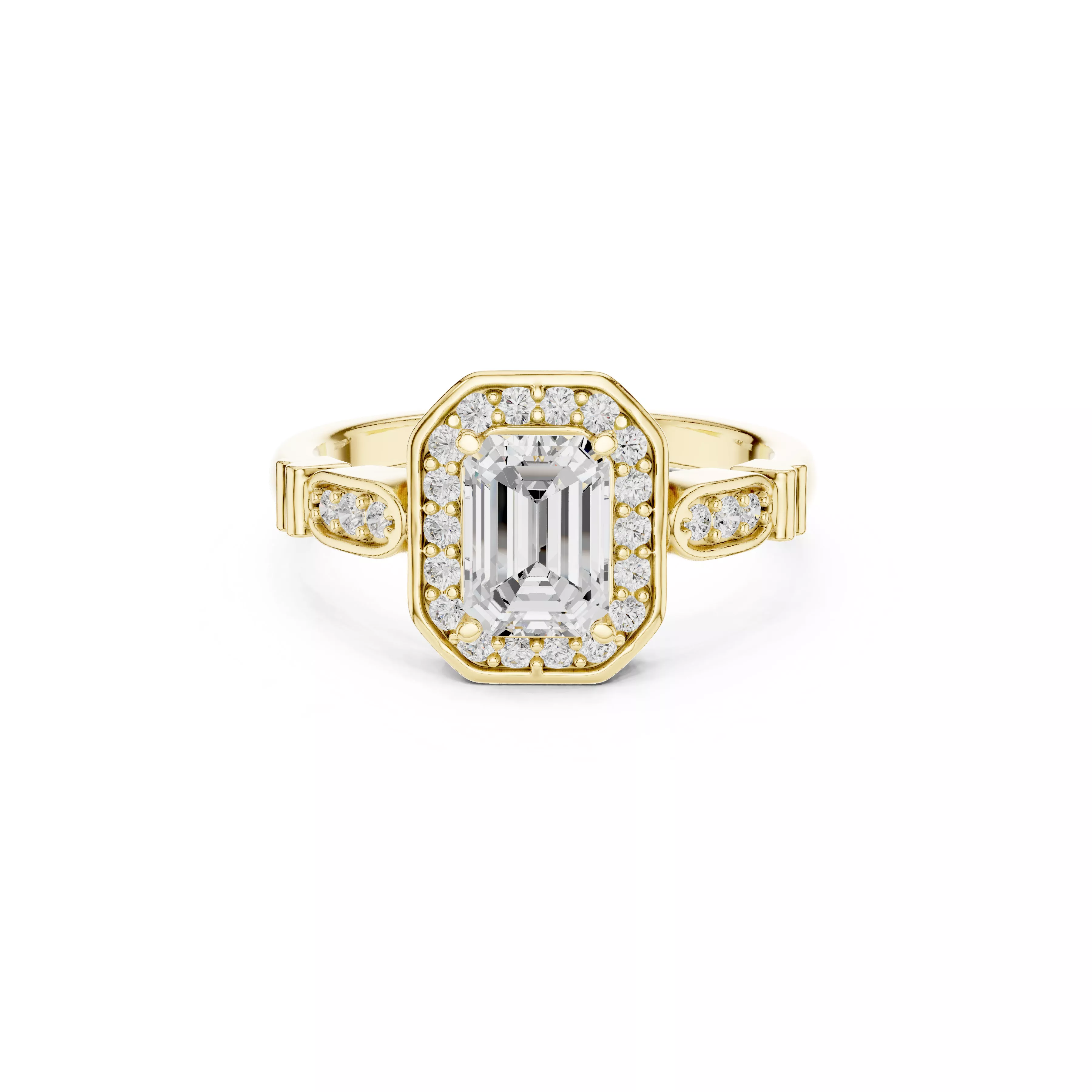 Premium Custom Fine Jewelry Diamond Ring Gold Band STL 3DM 0270 3D print model