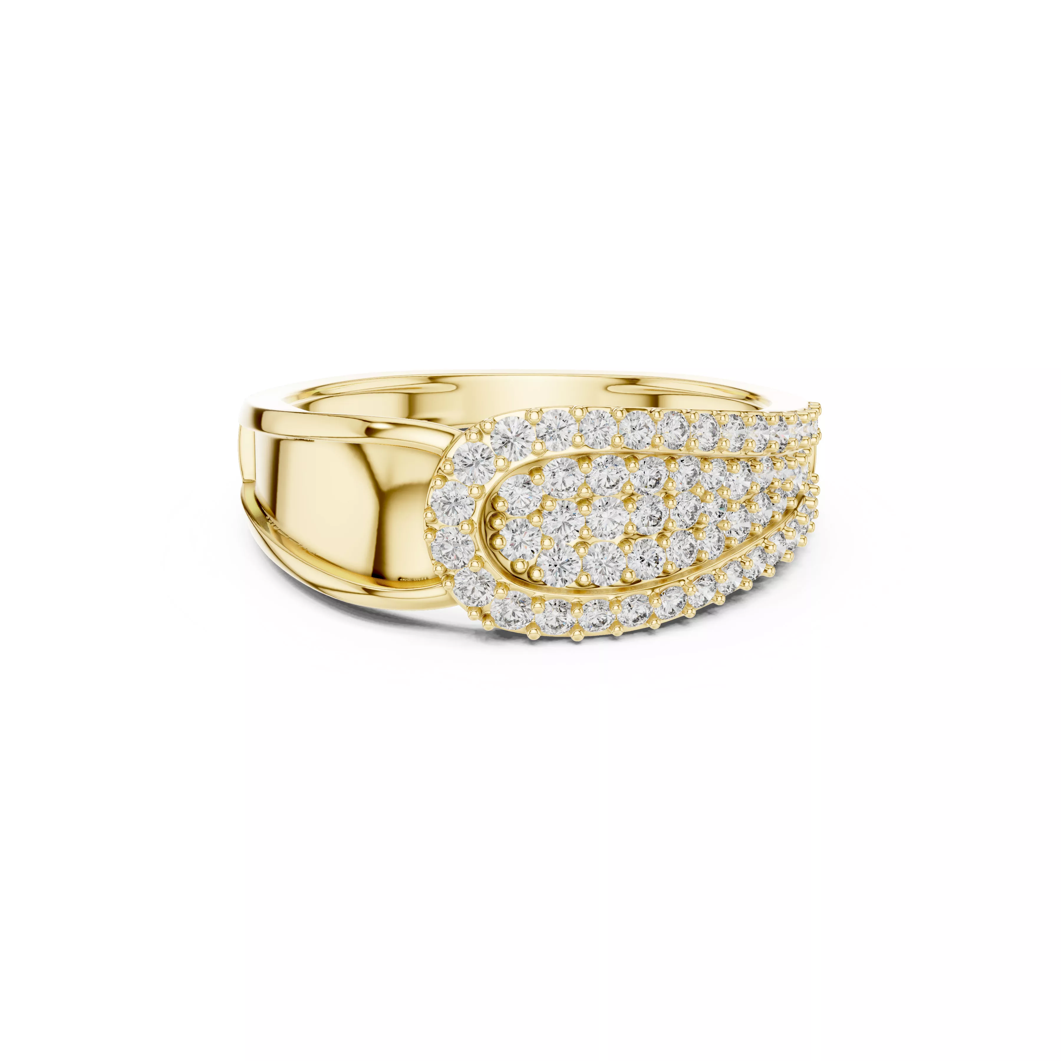 Premium Custom Fine Jewelry Diamond Ring Gold Band STL 3DM 01 5 3D print model