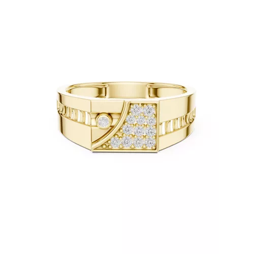 Premium Custom Fine Jewelry Diamond Ring Gold Band STL 3DM 01 29