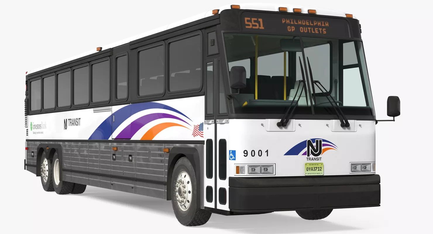 Intercity Bus MCI D4500 3D model