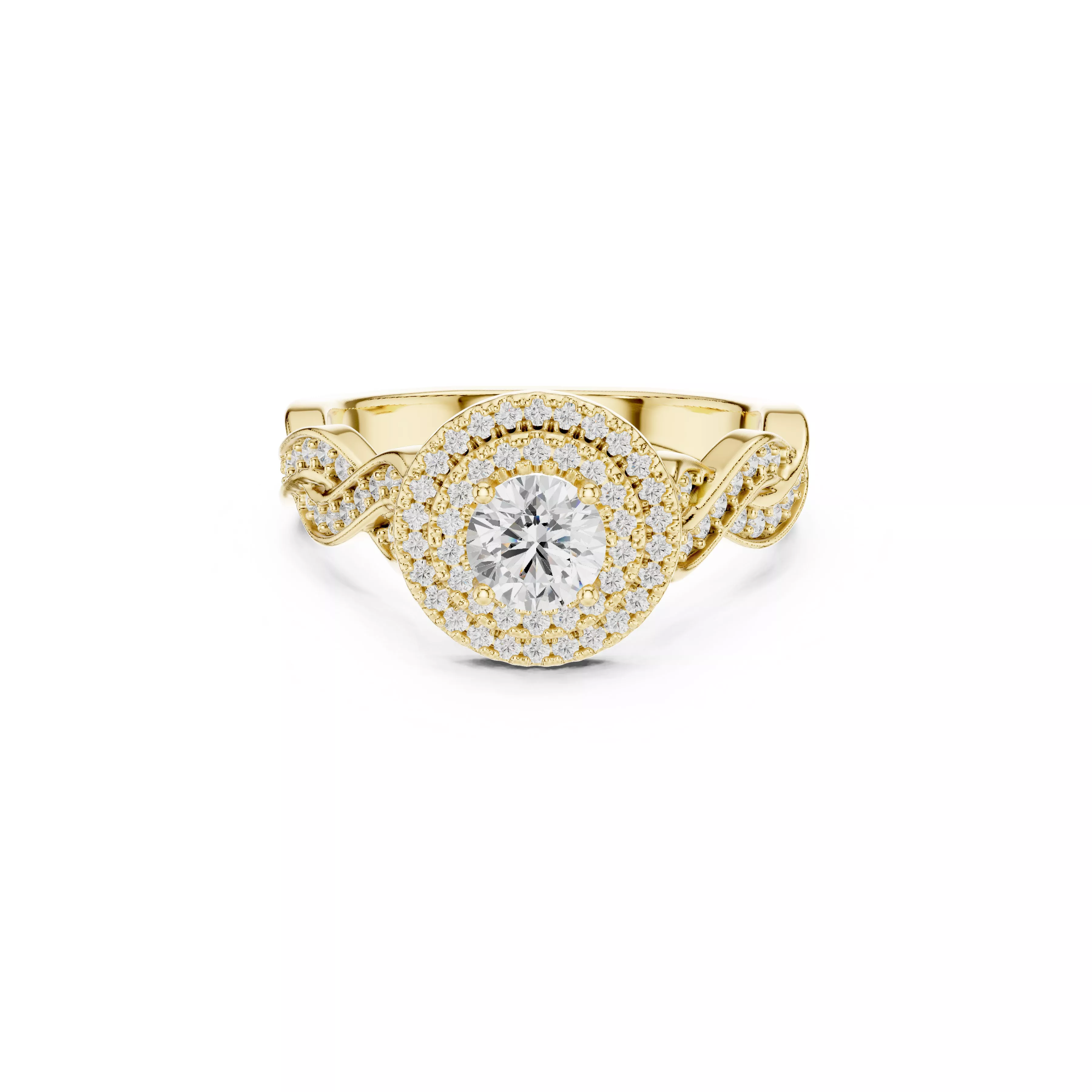 Premium Custom Fine Jewelry Diamond Ring Gold Band STL 3DM 0258 3D print model