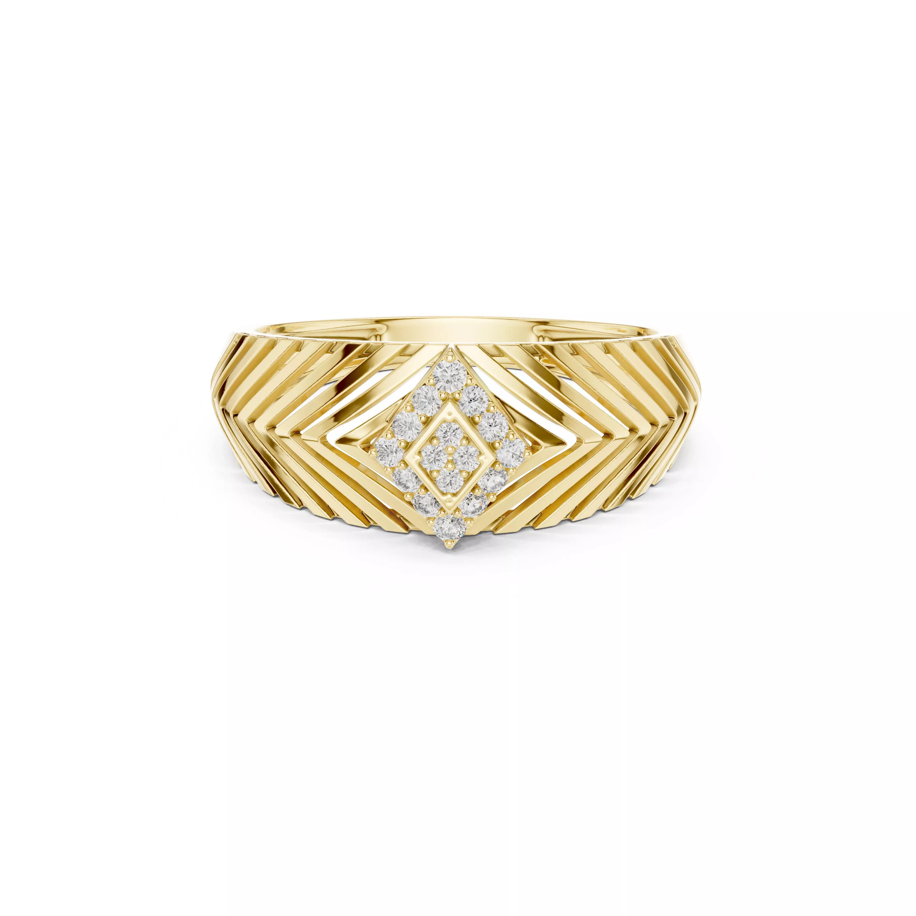 Premium Custom Fine Jewelry Diamond Ring Gold Band STL 3DM 01 23 3D print model