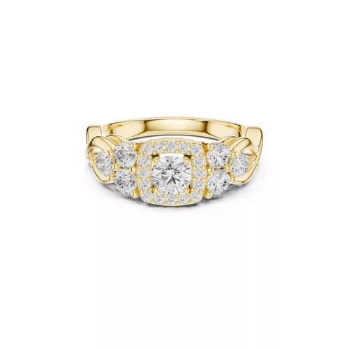 Premium Custom Fine Jewelry Diamond Ring Gold Band STL 3DM 0255