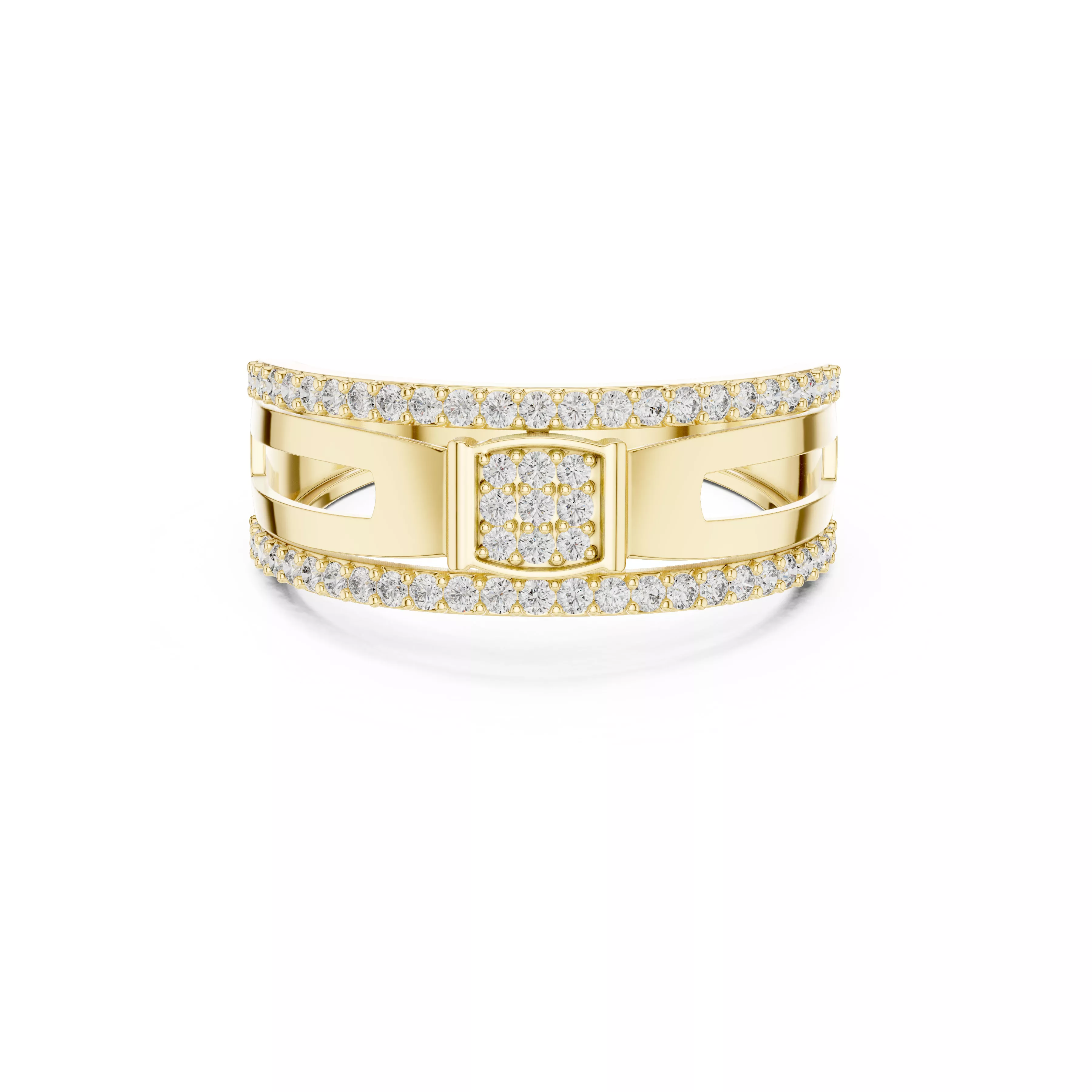 Premium Custom Fine Jewelry Diamond Ring Gold Band STL 3DM 01 22 3D print model