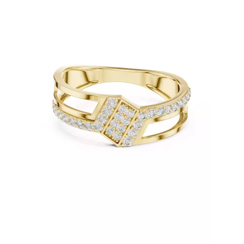 Premium Custom Fine Jewelry Diamond Ring Gold Band STL 3DM 01 21