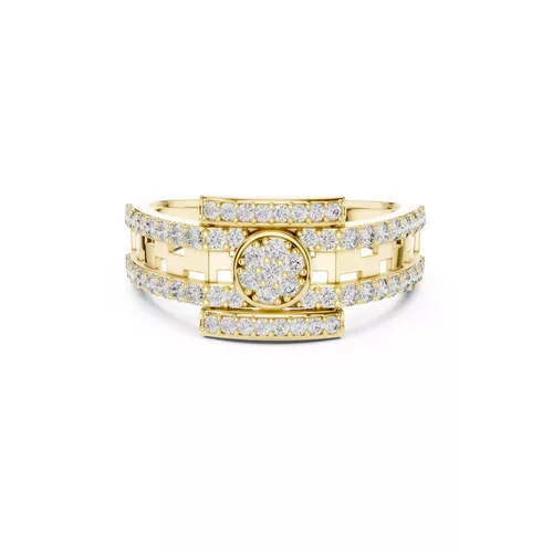 Premium Custom Fine Jewelry Diamond Ring Gold Band STL 3DM 01 18