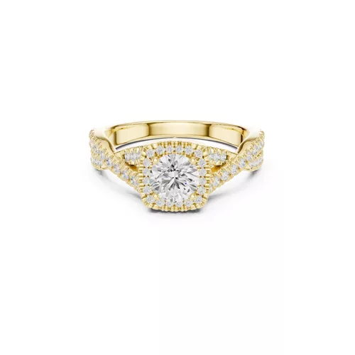 Premium Custom Fine Jewelry Diamond Ring Gold Band STL 3DM 0247