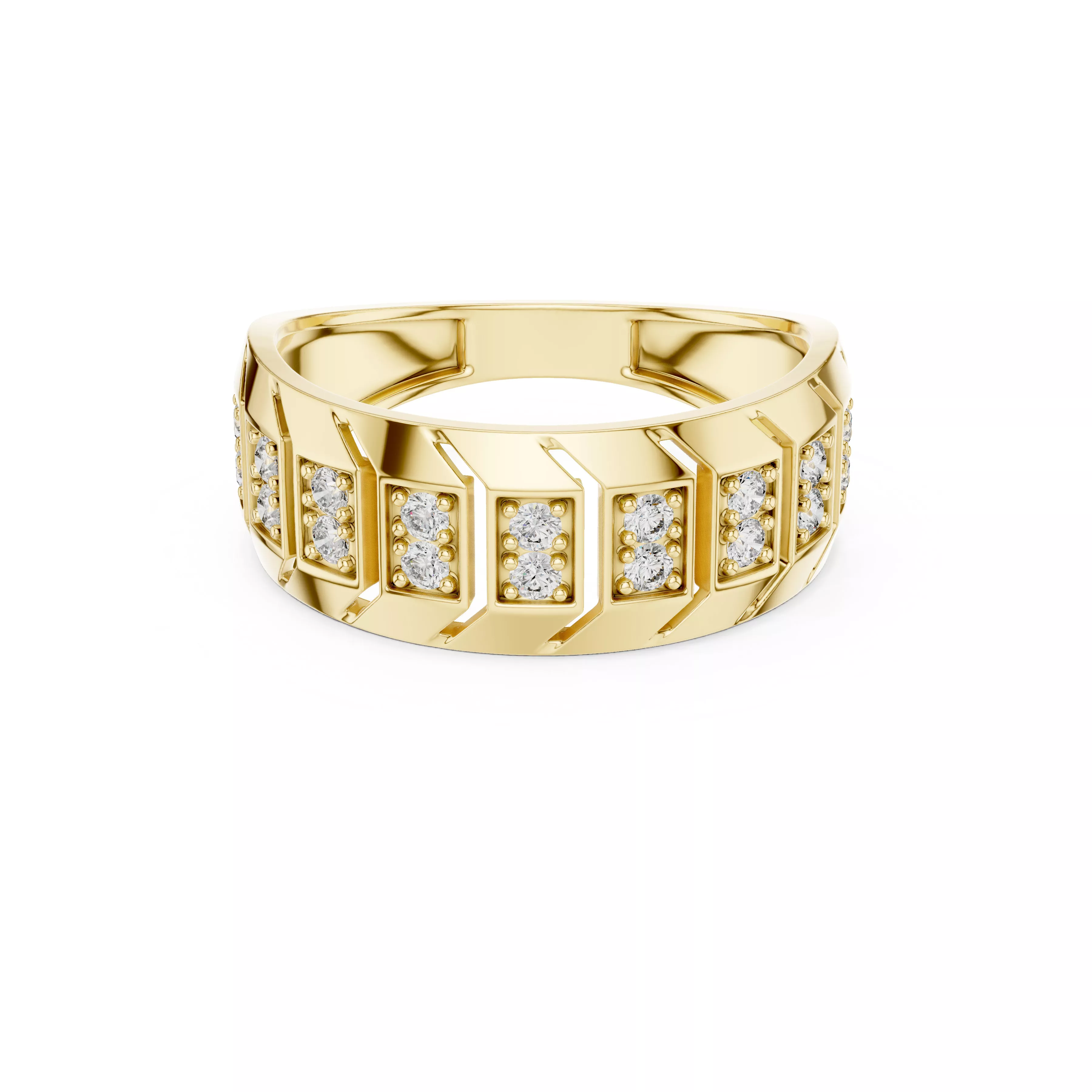 Premium Custom Fine Jewelry Diamond Ring Gold Band STL 3DM 01 17 3D print model