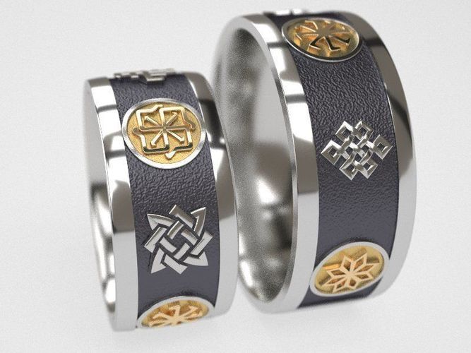 Amulets wedding ring 3D print model