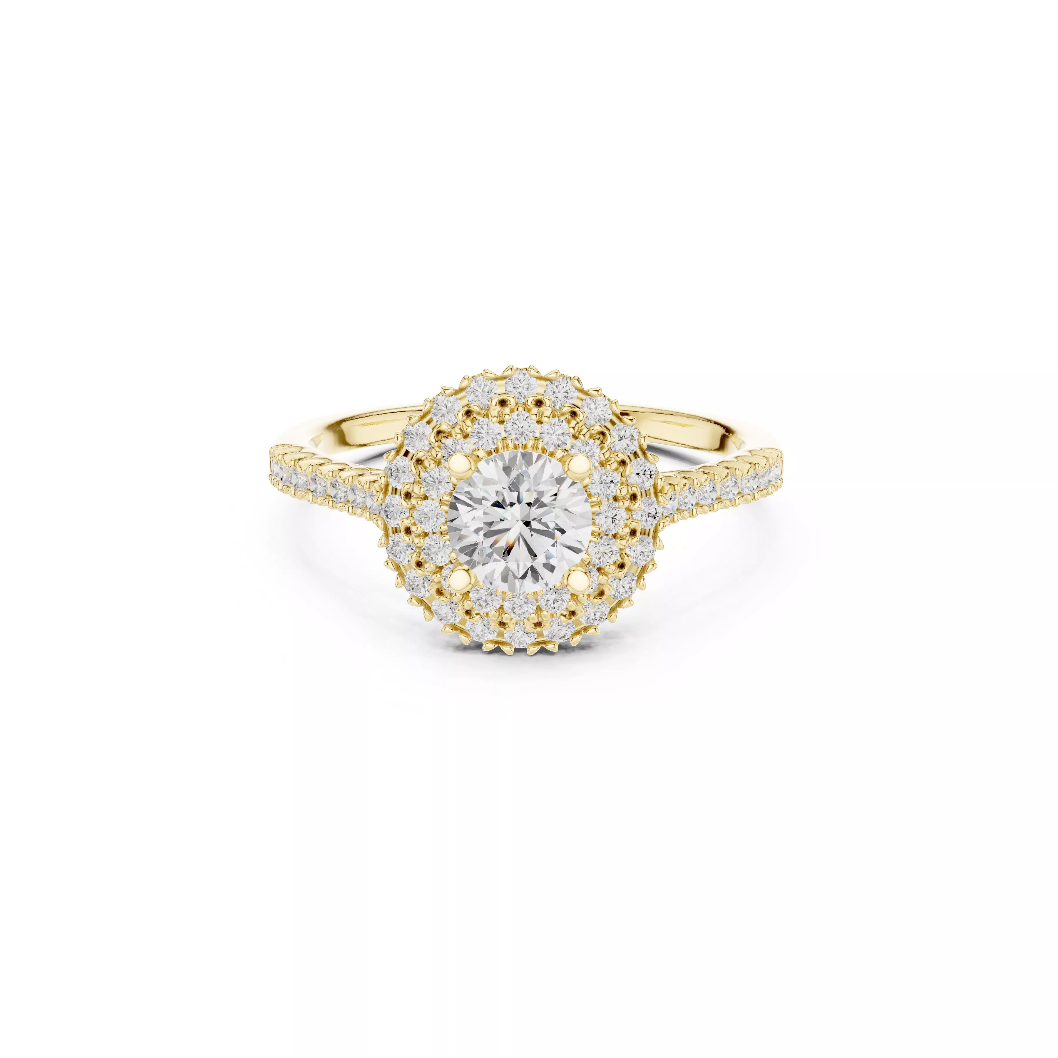 Premium Custom Fine Jewelry Diamond Ring Gold Band STL 3DM 0228 3D print model