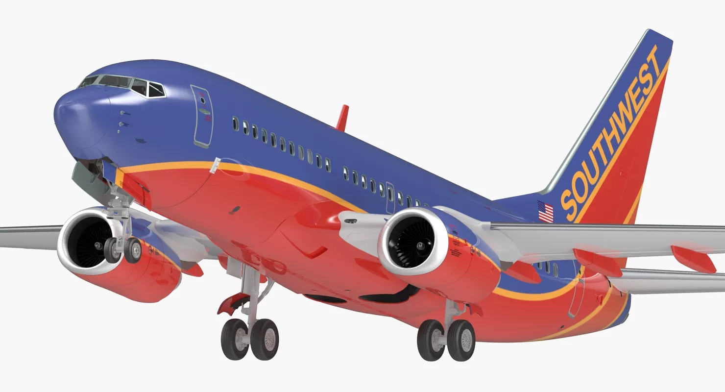 Boeing 737 700 with Interior Southwest Airlines 3D model