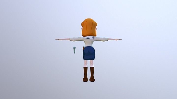 Bella - Character - 3D Model and Texture Low-poly 3D model_2