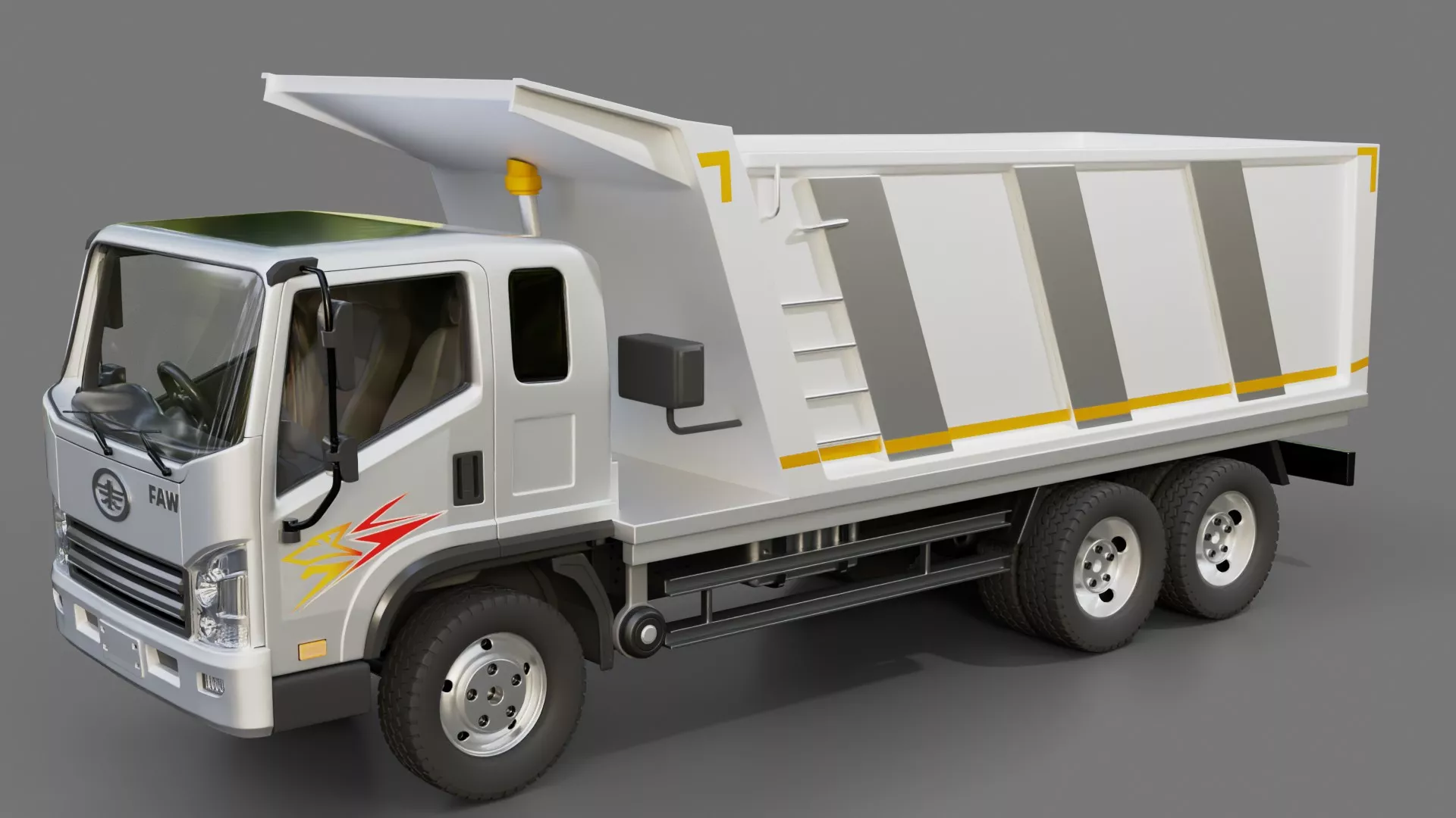 Faw Tiger V Tipper Truck 2015 3D model