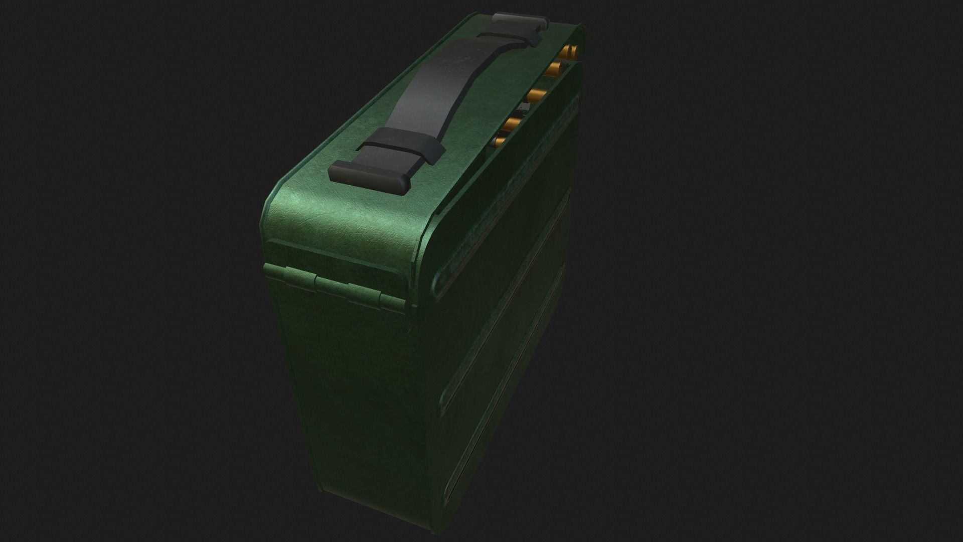 Ammo crate Low-poly 3D model_6