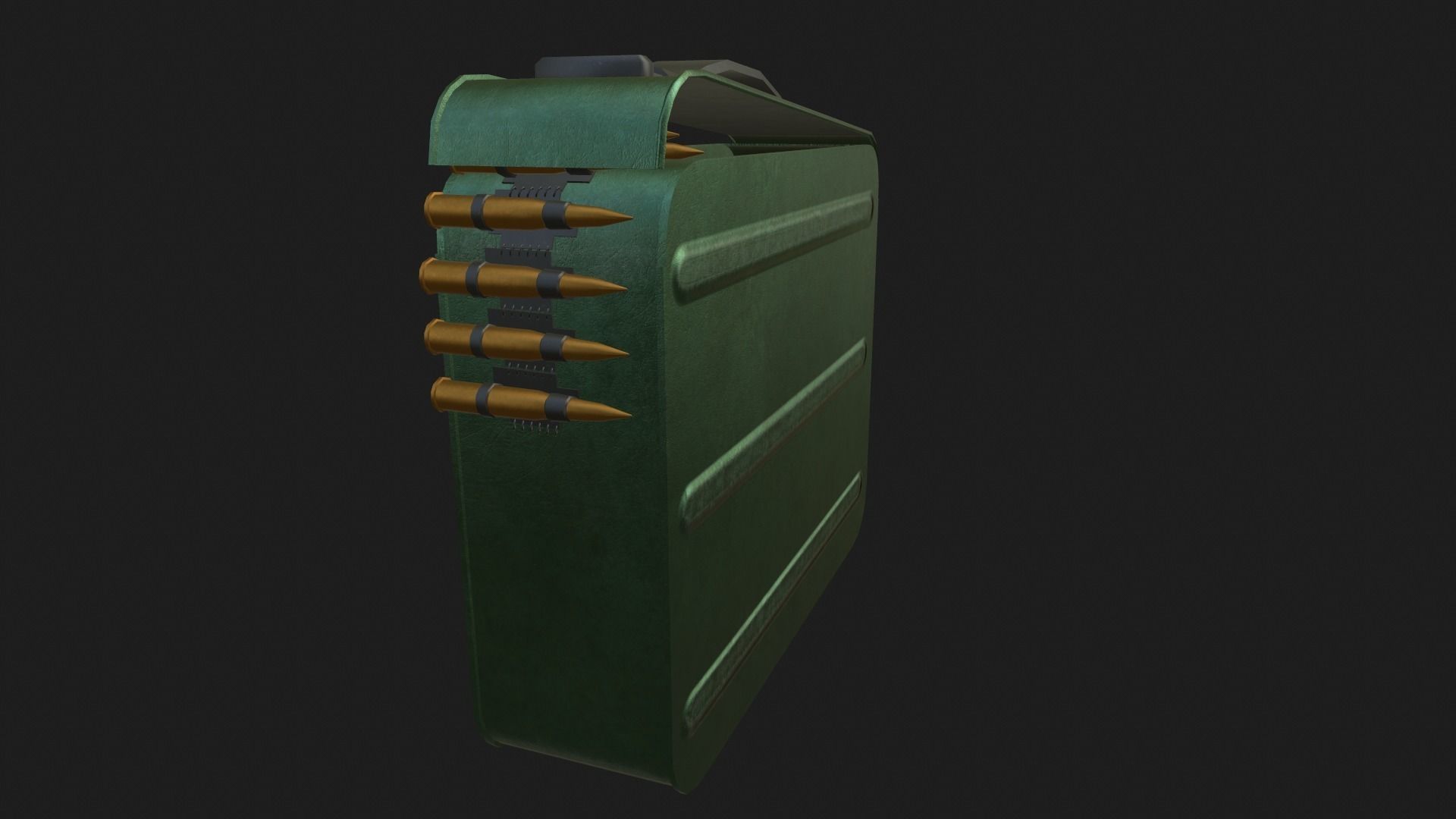 Ammo crate Low-poly 3D model_3