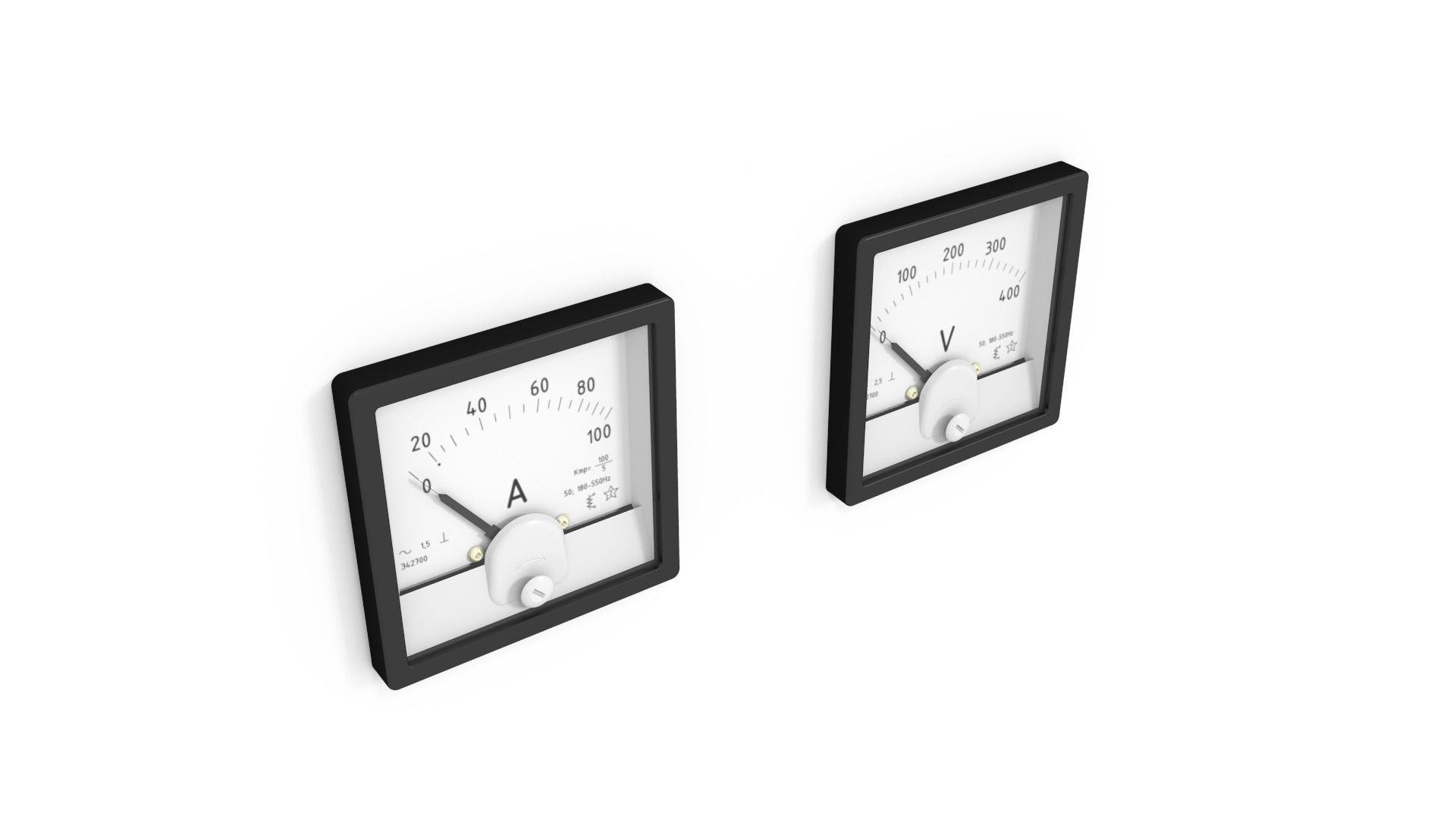 Amperemeter Voltmeter 3D model_3