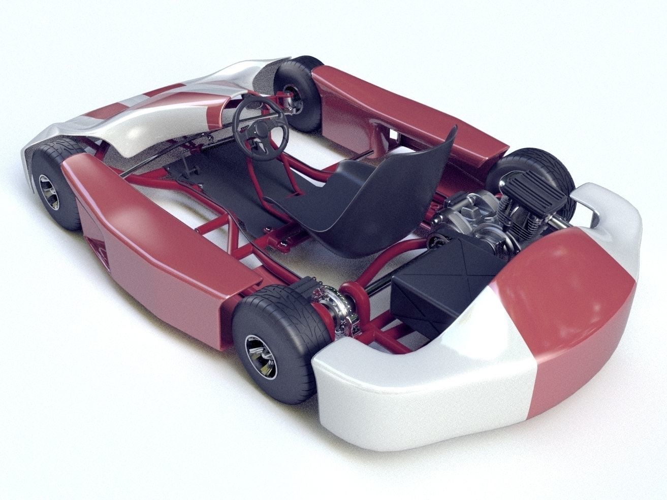 Go-kart Racing 3d model Vray 3D model_3