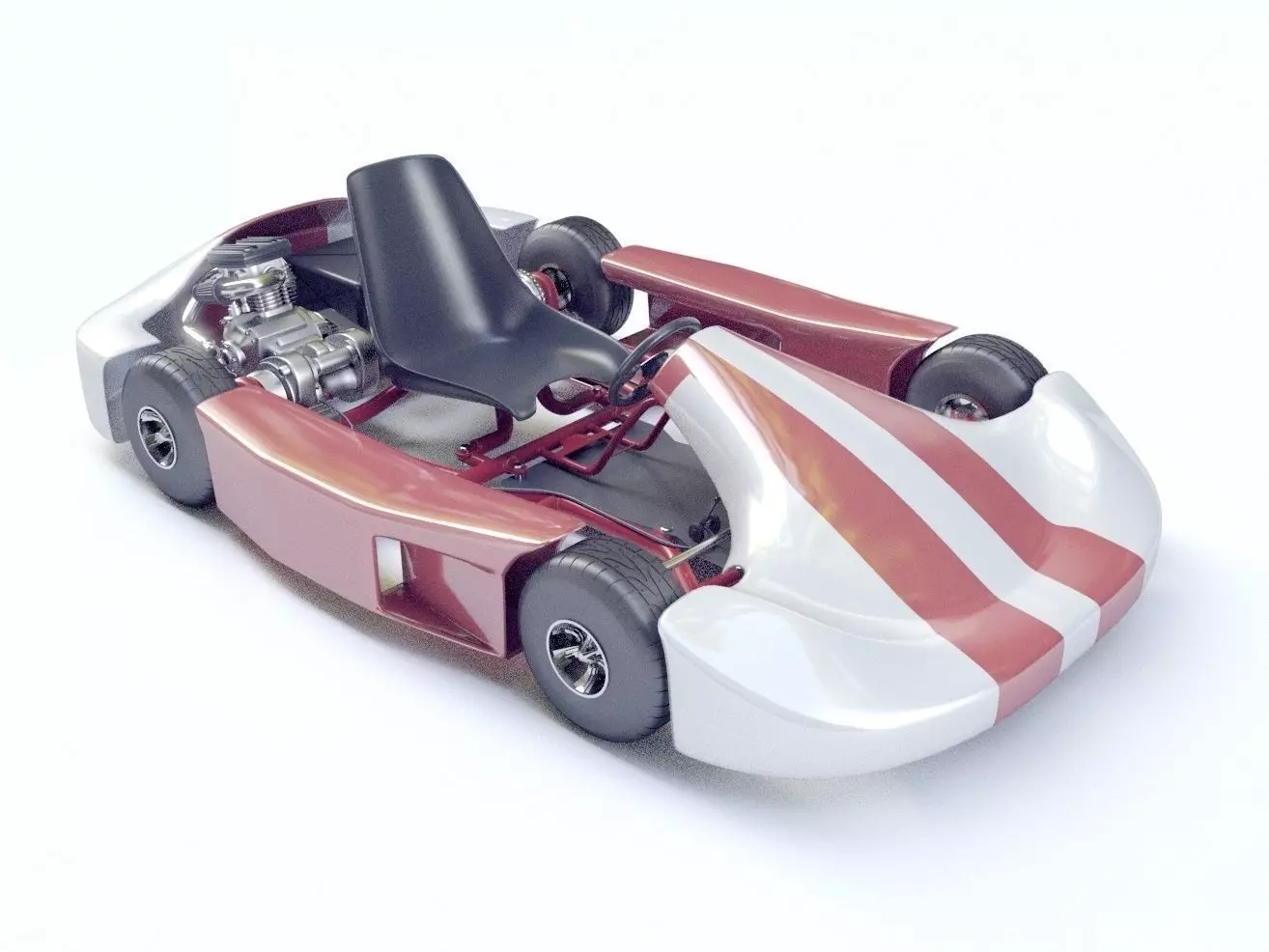Go-kart Racing 3d model Vray 3D model_0