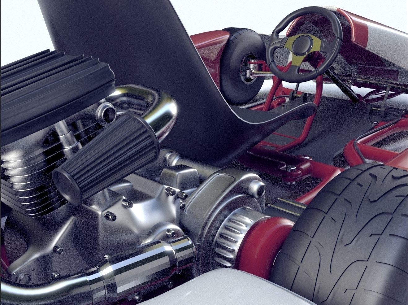 Go-kart Racing 3d model Vray 3D model_4