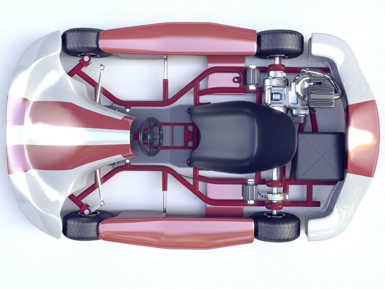 Go-kart Racing 3d model Vray 3D model_1