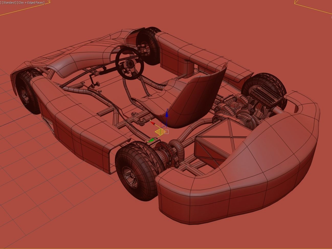 Go-kart Racing 3d model Vray 3D model_6