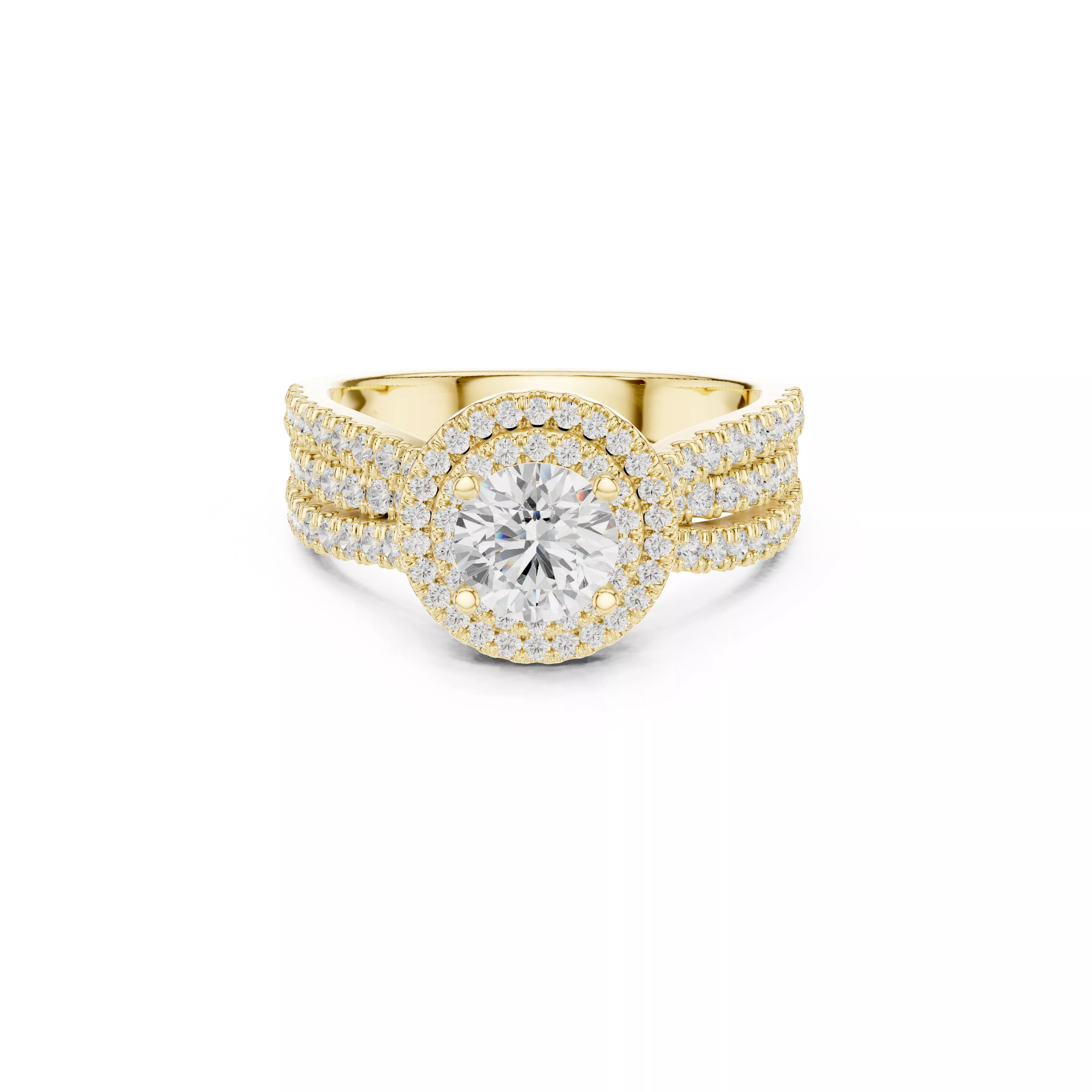 Premium Custom Fine Jewelry Diamond Ring Gold Band STL 3DM 0213 3D print model