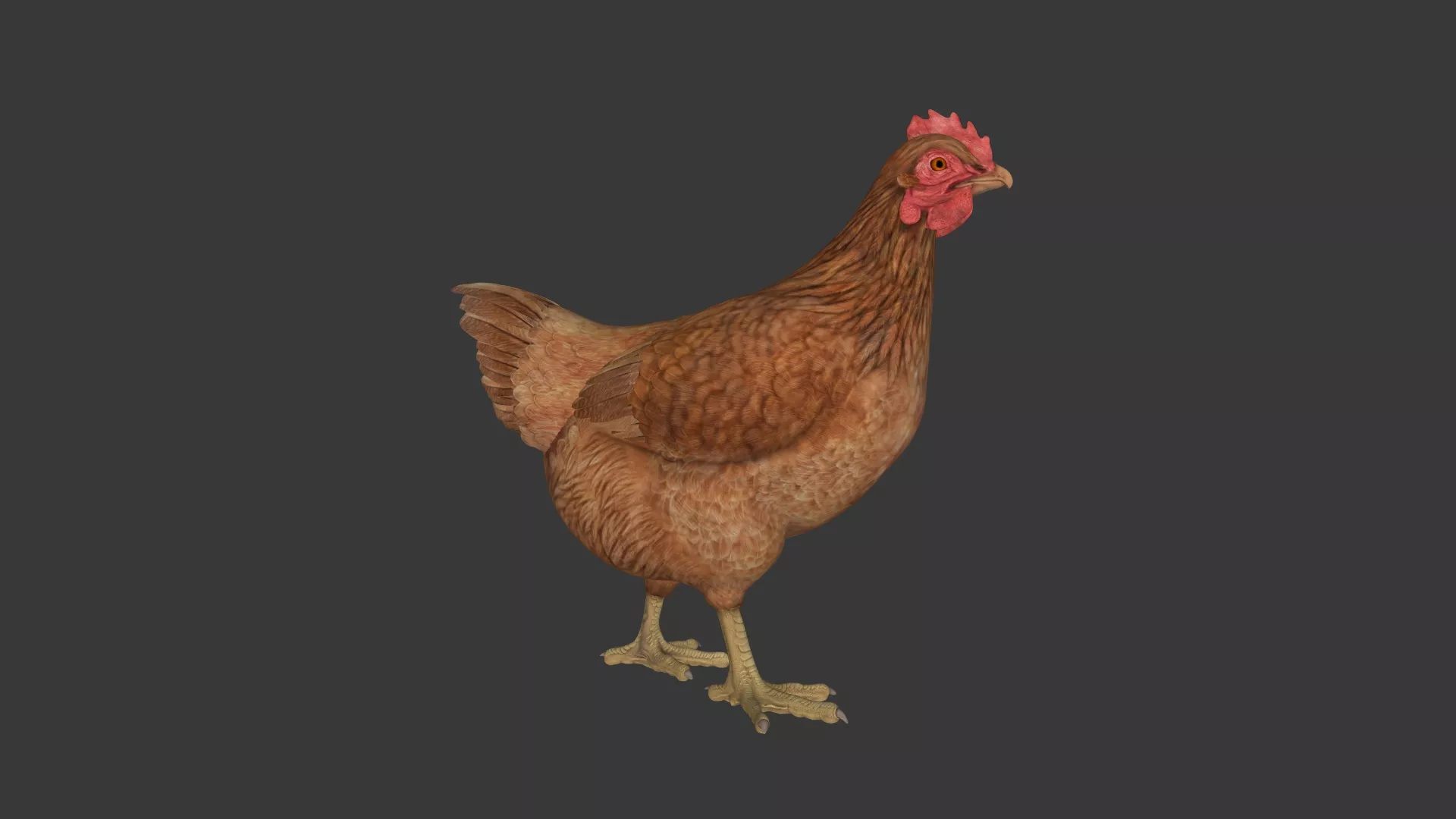 Chicken Hen Sculpture 3D Printable Model 3D print model