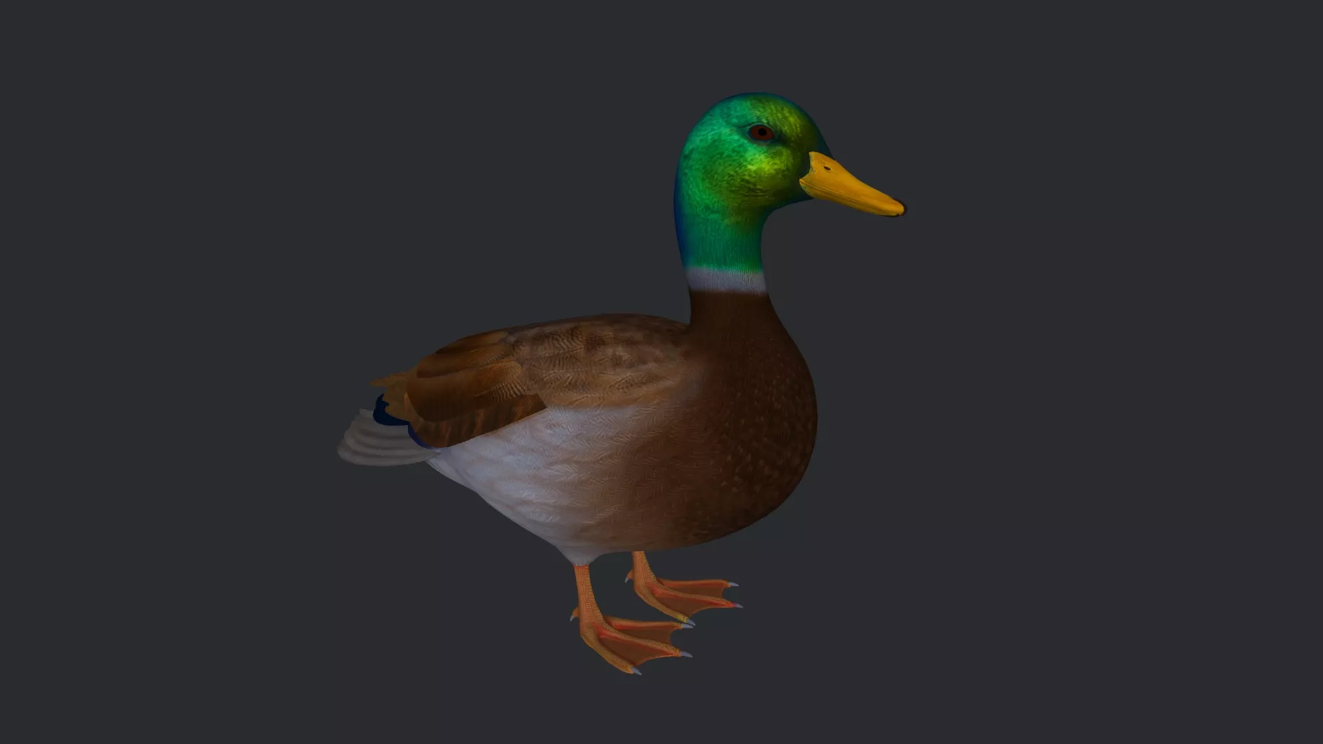 Mallard Duck Sculpture 3D Printable Model 3D print model