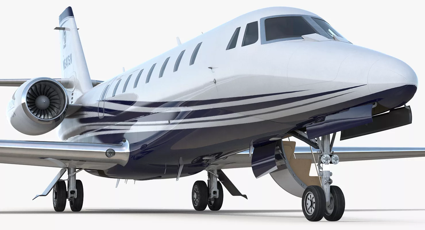 Cessna 680 Citation Sovereign Rigged 3D model
