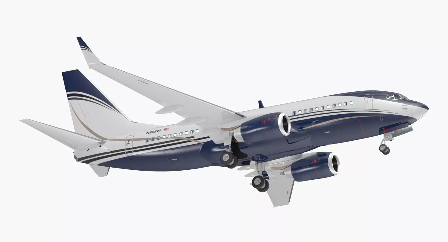 Boeing 737-700 with Interior Generic 3D model