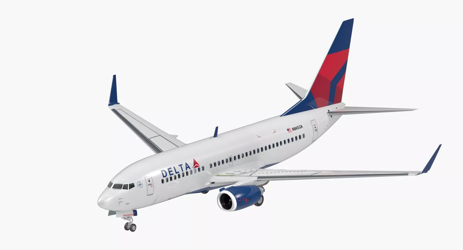 Boeing 737 700 with Interior Delta Air Lines 3D model