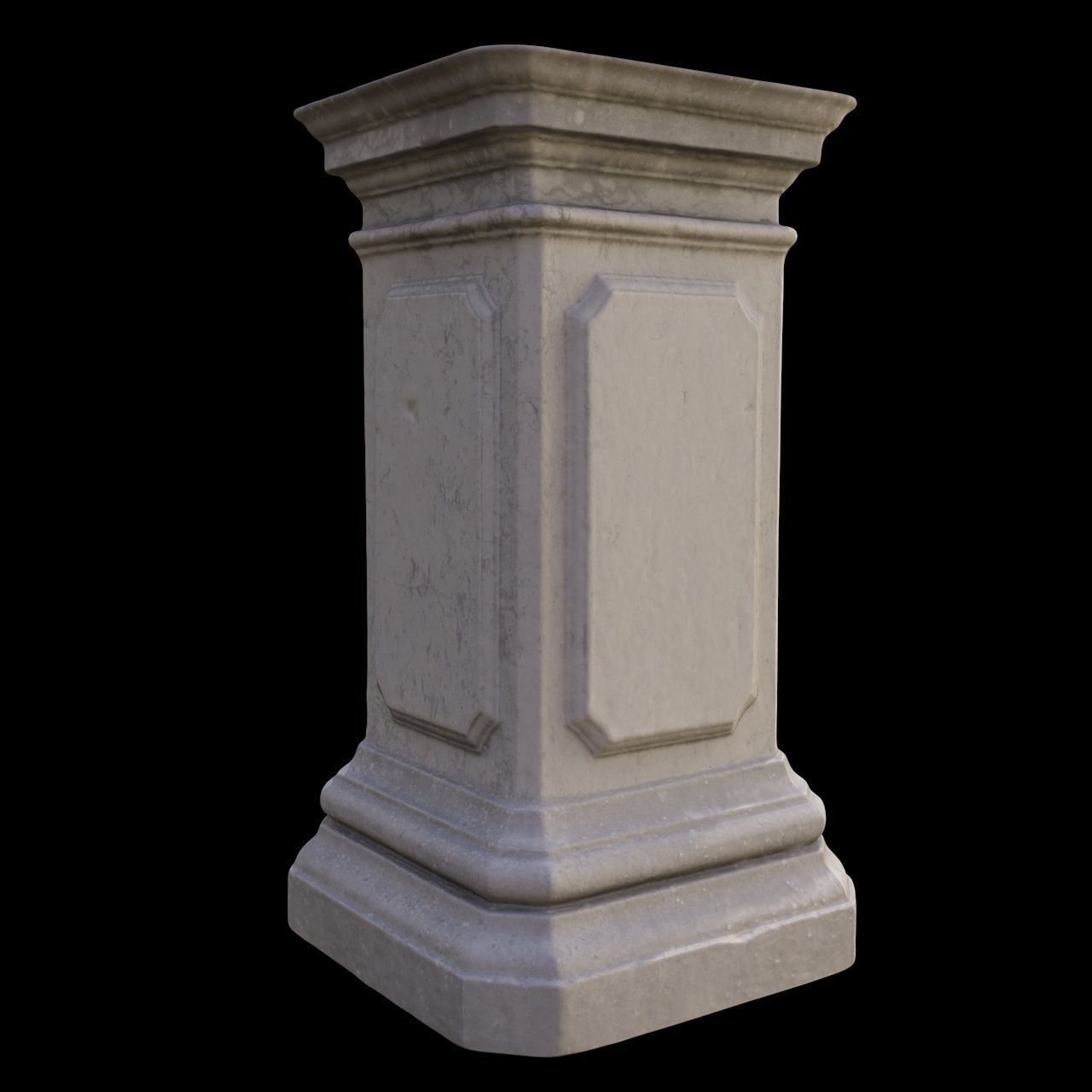 Classic Column Decorative Free 3D model_1